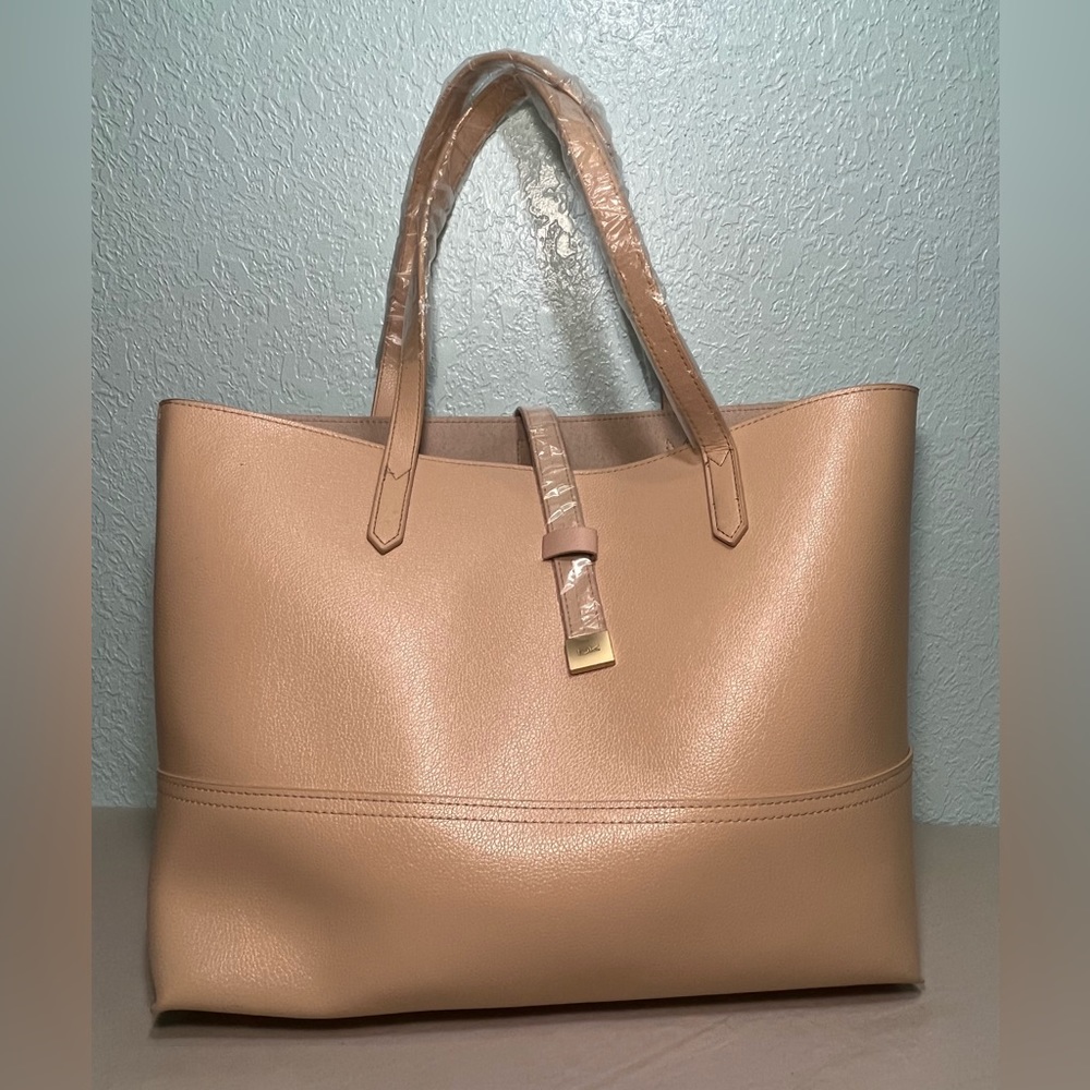 DK DONNA KARAN Beautiful Blush Leather Large Tote Bag NWOT
